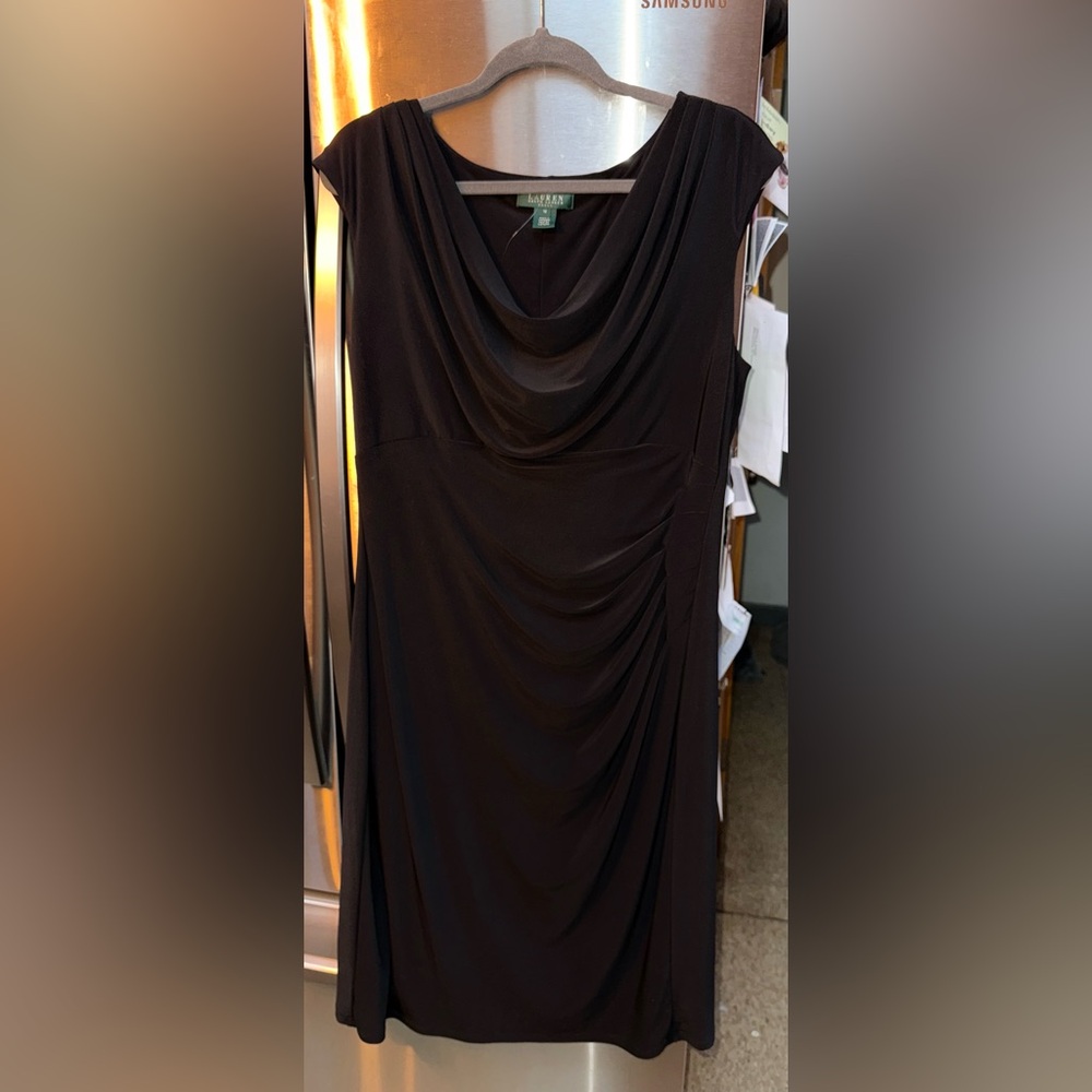 Elegant Black Draped Dress